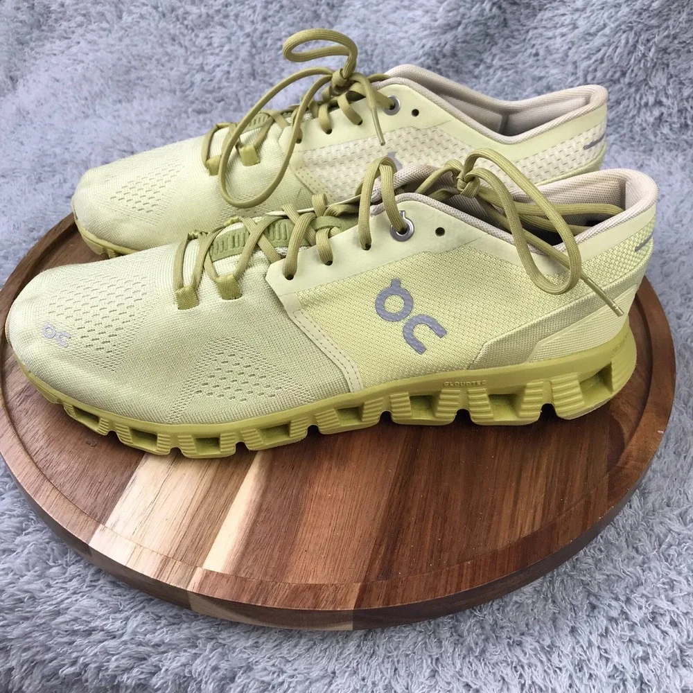 On Cloud X Womens 9.5 Glade Citron Gym TrainingRoad Running Sneakers Casual Shoe